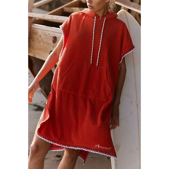 Free People FP Movement Kai Pullover Hoodie Dress Lace Slouchy Beach XL 280953 - Picture 2 of 10